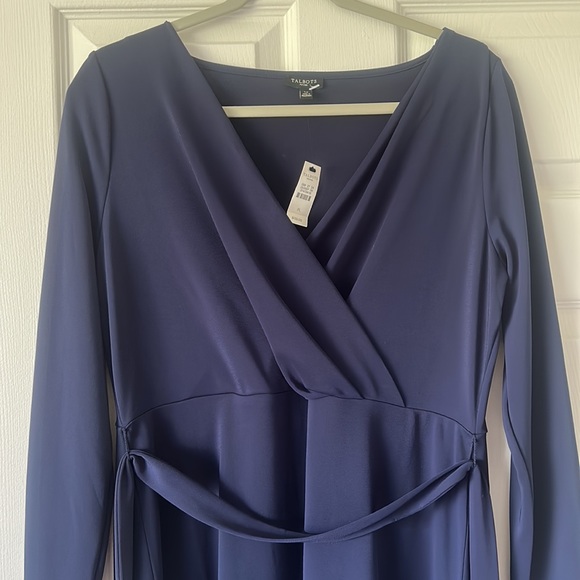 BRAND NEW petite large navy blue Talbots dress. - Picture 3 of 5